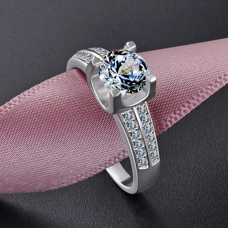 Nine Hearts and One Flower Diamond Ring