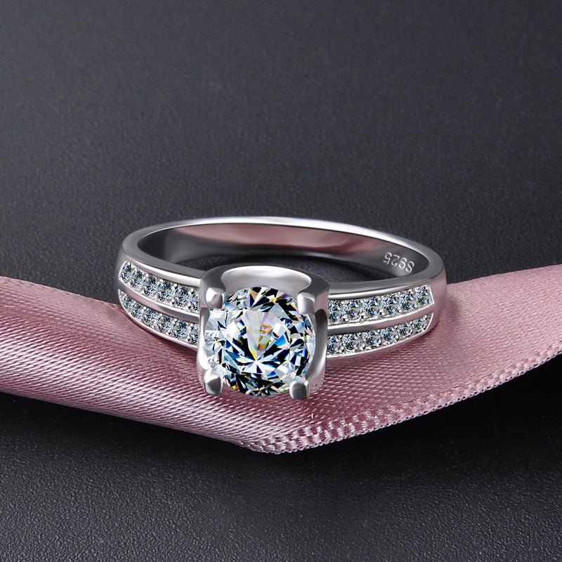 Nine Hearts and One Flower Diamond Ring