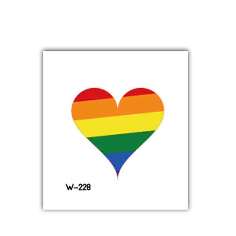 Face Stick Rainbow Geometric Flower Arm Tattoo Sticker