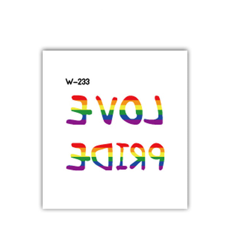 Face Stick Rainbow Geometric Flower Arm Tattoo Sticker