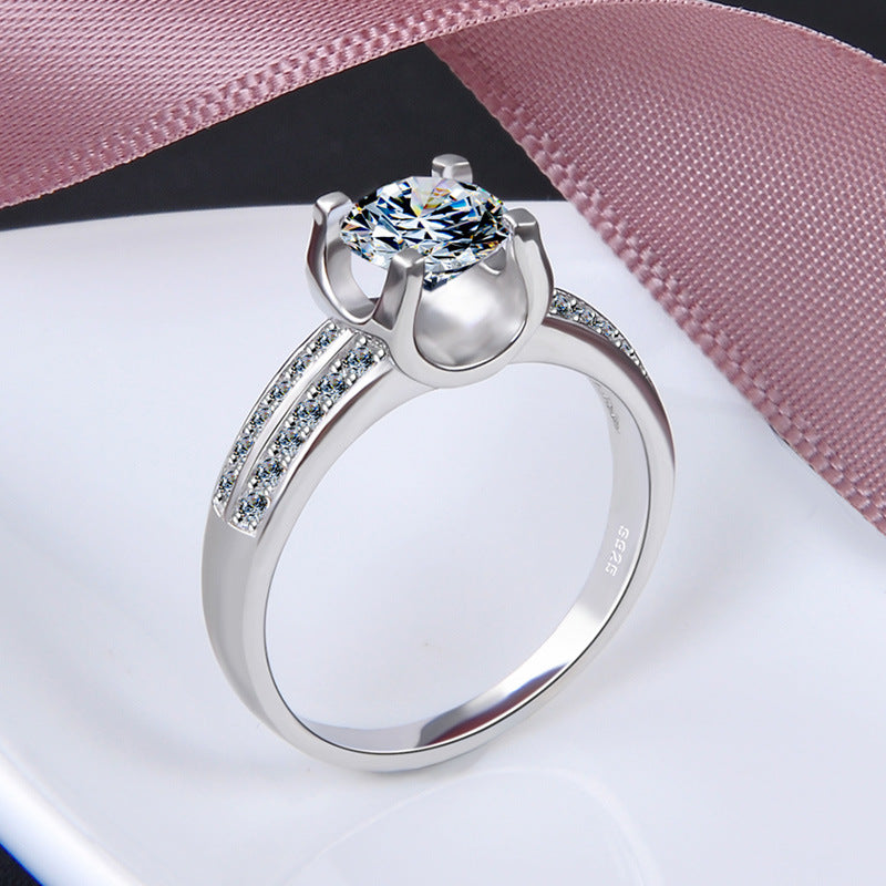 Nine Hearts and One Flower Diamond Ring