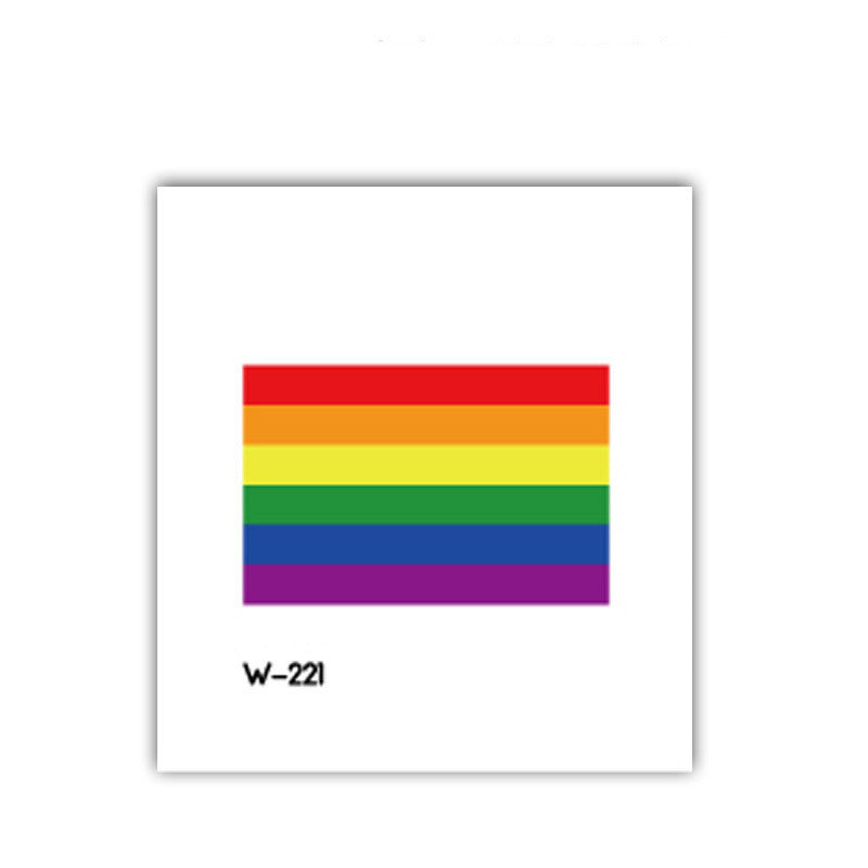 Face Stick Rainbow Geometric Flower Arm Tattoo Sticker