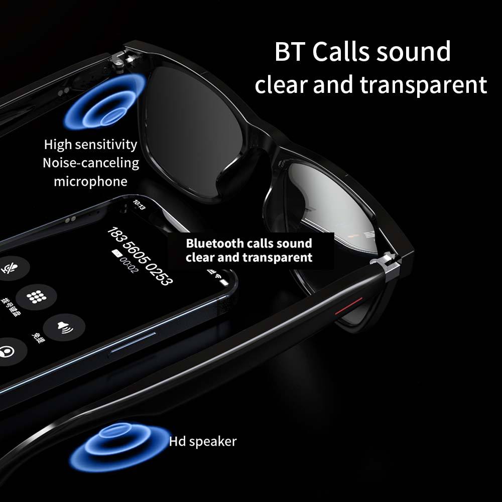 SENBONO E13 Smart Glasses Outdoor Smart Sport Hands-Free Call Music Headphone Anti-Blue Eyeglasses Wireless BT Voice Sunglasses