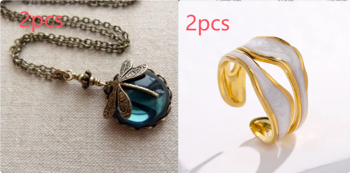 Simple Open-toed Rings Fashion Golden Titanium Steel Ring