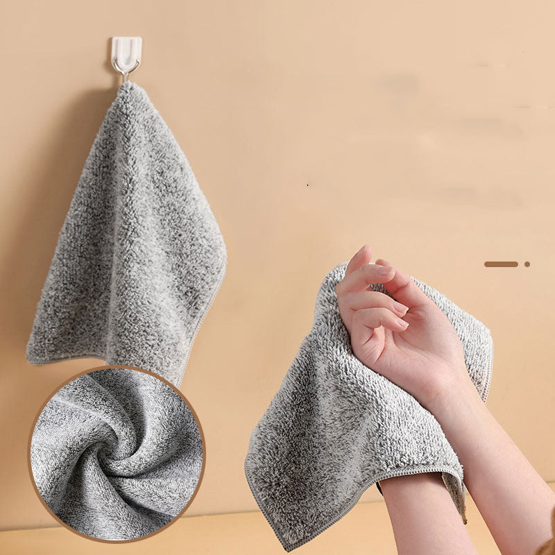 Kitchen To Oil Thickening Water Absorption Does Not Drop Bamboo Charcoal Fine Fiber Dish Towel